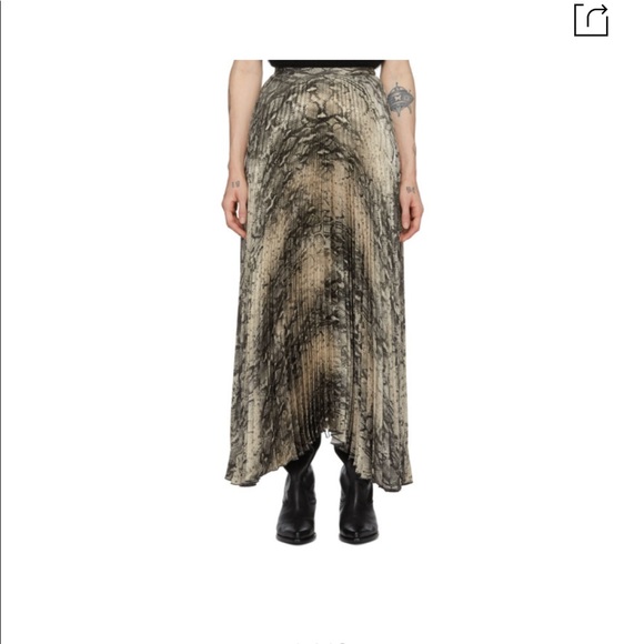 Wandering snakeskin midi skirt size 36 xxs - Picture 7 of 13